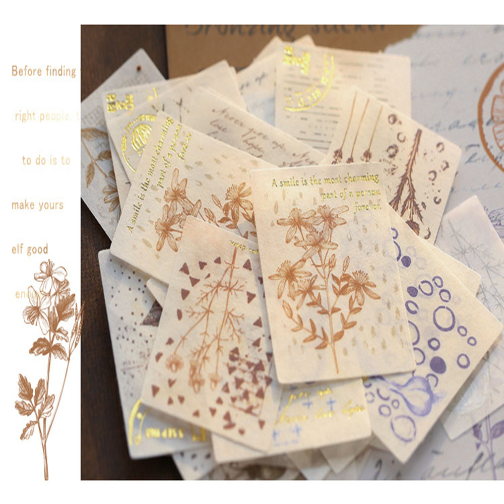 Set 40 Tấm Hình Dán Xinh Xắn Dùng Để Trang Trí Đồ Thủ Công