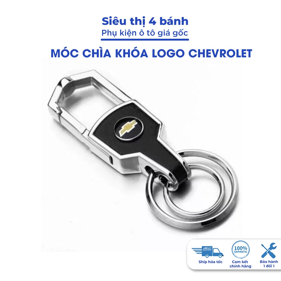 Móc khóa da cao cấp logo hãng Chevrolet Spark Colorado Trailblazer Aveo Cruze Orlando Captiva