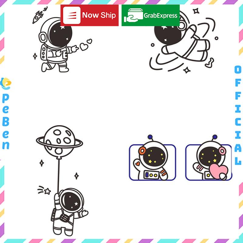 Tranh Mica Phi hành gia Trang trí phòng ngủ cho bé, nhà trẻ, cửa hàng Nhiều Size - EPeBen