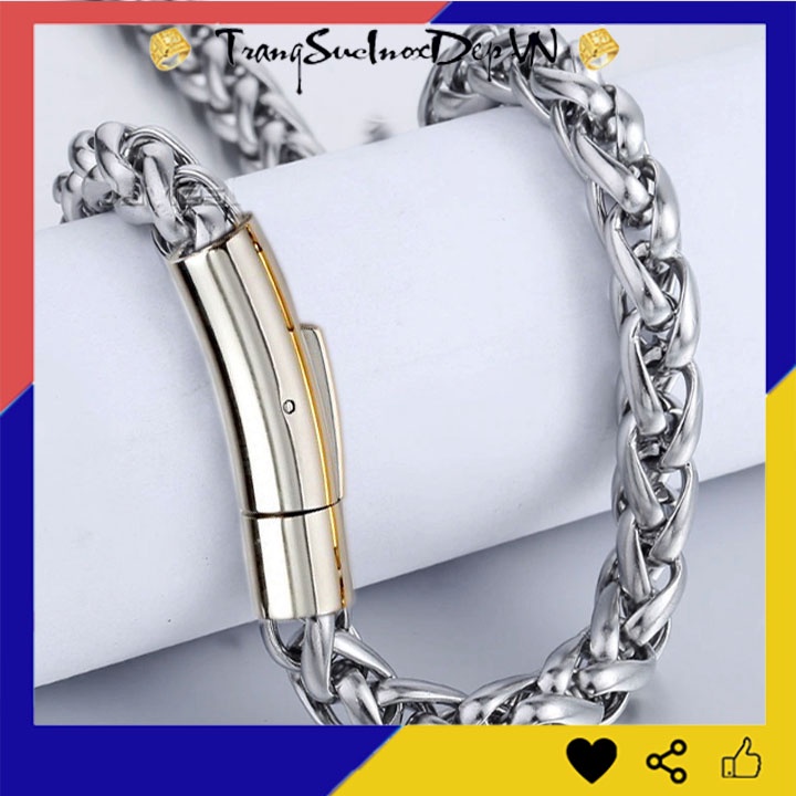 Dây chuyền nam cao cấp kiểu xoắn khóa Vip 6mm bằng inox sáng đẹp, không đen, không gỉ, thể hiện đẳng cấp phái mạnh