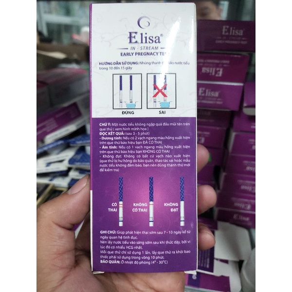 Que thử thai phát hiện thai sớm 7-10 ngày Elisa