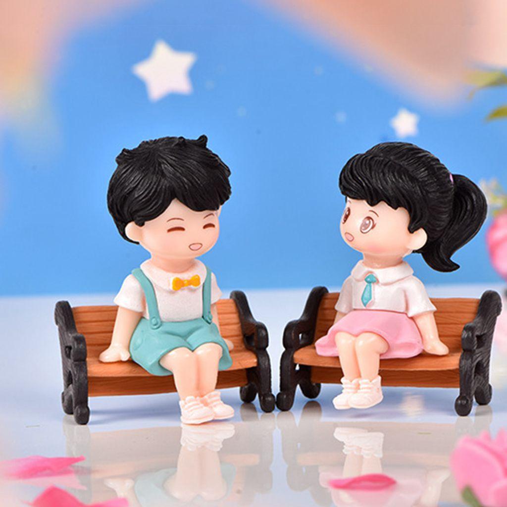 PATRICIA 1 Cặp Tượng Cặp Đôi Đáng Yêu Tự Trang Trí Nhà Búp Bê