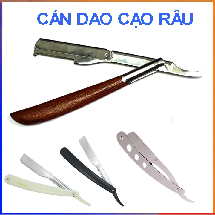 Cán cạo râu inox càng gổ dùng cho cạo râu lông cho thợ cắt tóc