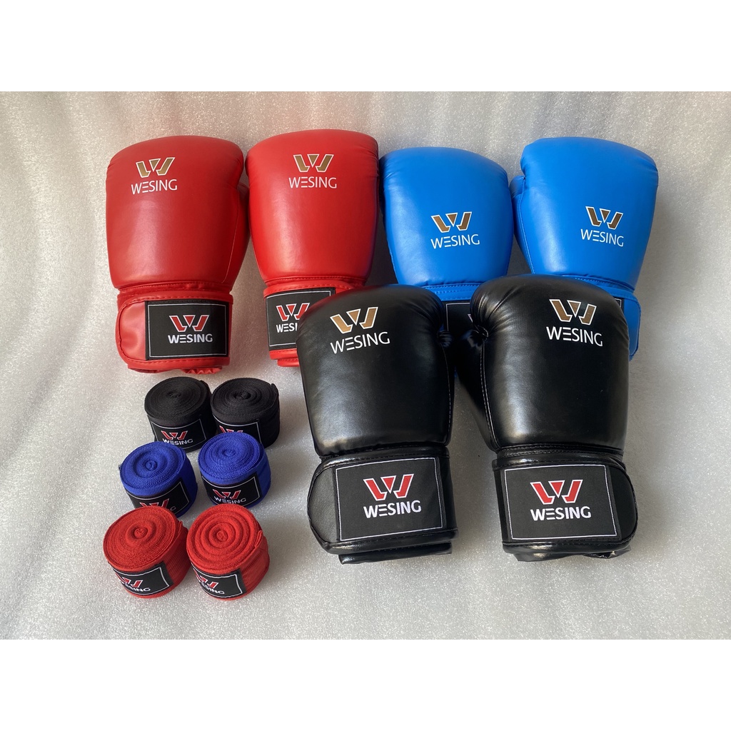 Trang sport - GĂNG TAY ĐẤM BỐC, BOXING WESING _ tặng băng quấn boxing cùng hiệu dài 3m