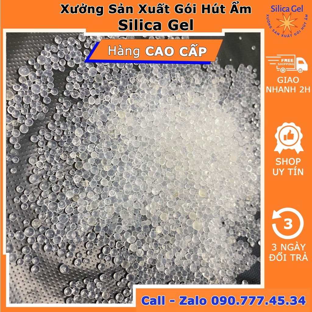Túi Gói Hút Ẩm 100g/200g/500g Đóng Túi 1Kg/500 Gram - Hạt Hút Ẩm Silica Gel