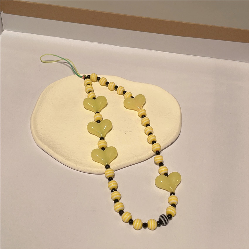 Dây GàI HọA TiếT TráI Tim Để GắN ĐiệN ThoạI Di ĐộNg TiệN DụNg