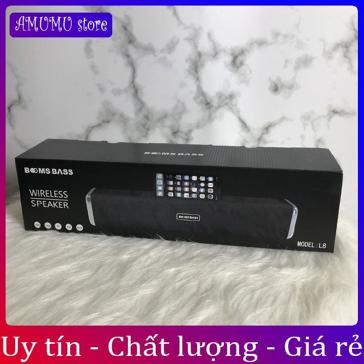 Loa Bluetooth Bass Mạnh Bombass L8, Loa Bluetooth Mini Sang Trọng [video quay thật]