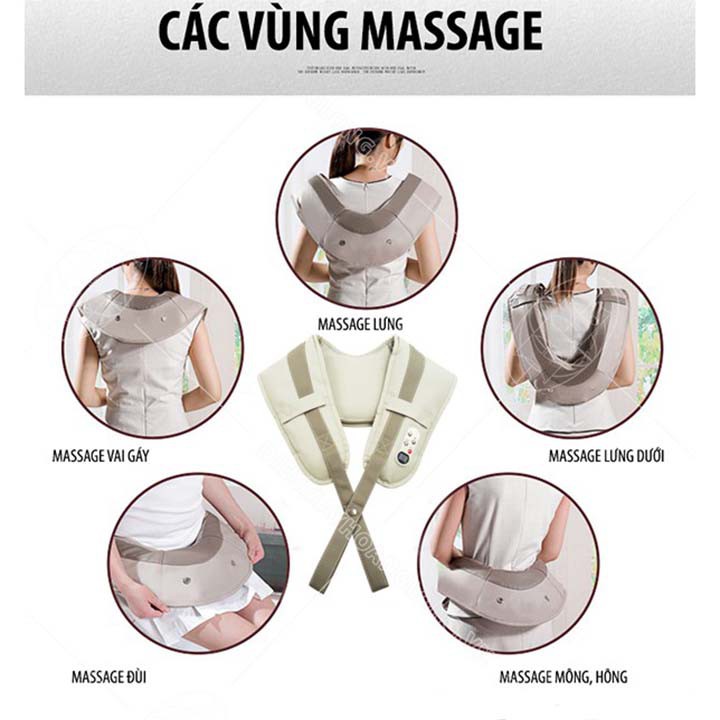 Đai đeo massage lưng vai cổ gáy