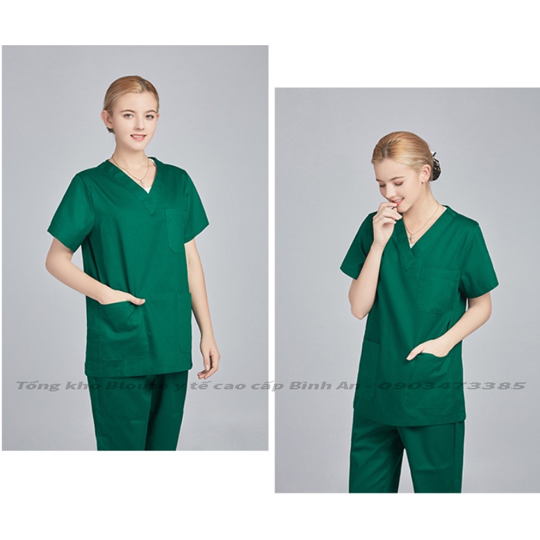 Áo Scrubs bán lẻ, áo bóc túi theo bộ, hàng Phổ Thông - Blouse Bình An