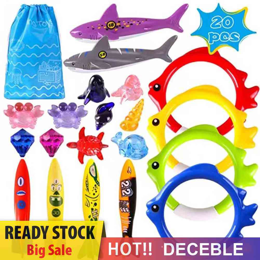 Set 20 Đồ Chơi Ném Vòng Chìm Dưới Nước Dành Cho Trẻ Em