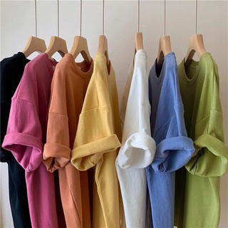 Áo thun 𝐂𝐑𝐀𝐘𝐎𝐍 [𝐅𝐑𝐄𝐄𝐒𝐇𝐈𝐏] 𝐔𝐍𝐈𝐒𝐄𝐗 Basic Tee phông trơn nam nữ tay lỡ oversize form rộng 6 màu | BigBuy360 - bigbuy360.vn