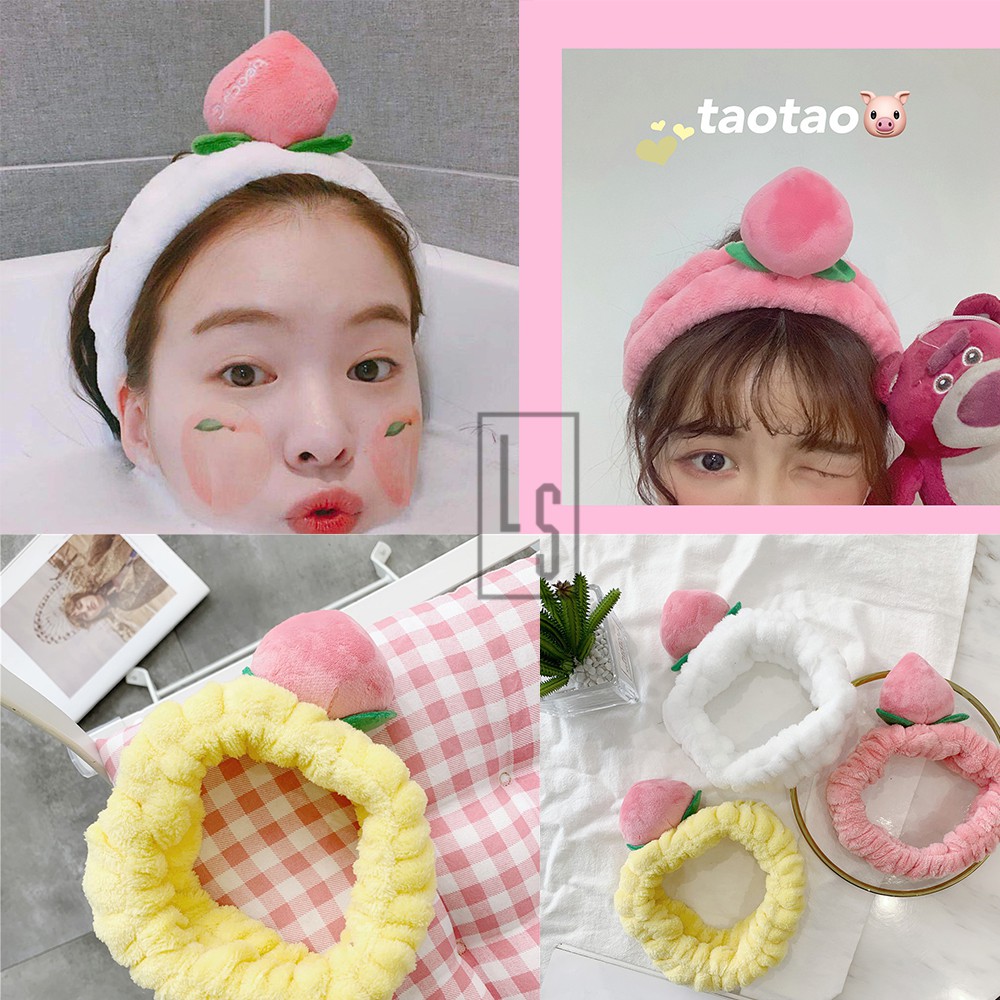 [Mã SKAMCLU8 giảm 10% cho đơn từ 100K] Băng Đô Quả Đào Siêu Đáng Yêu - Headband Quả Đào Hàn Quốc