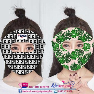 Khẩu trang Ninja Che cả tai chống nắng 2 lớp chất liệu vải kháng khuẩn