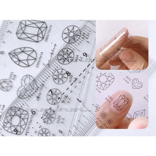 Thước dẻo đo móng làm nailbox ,đo móng úp