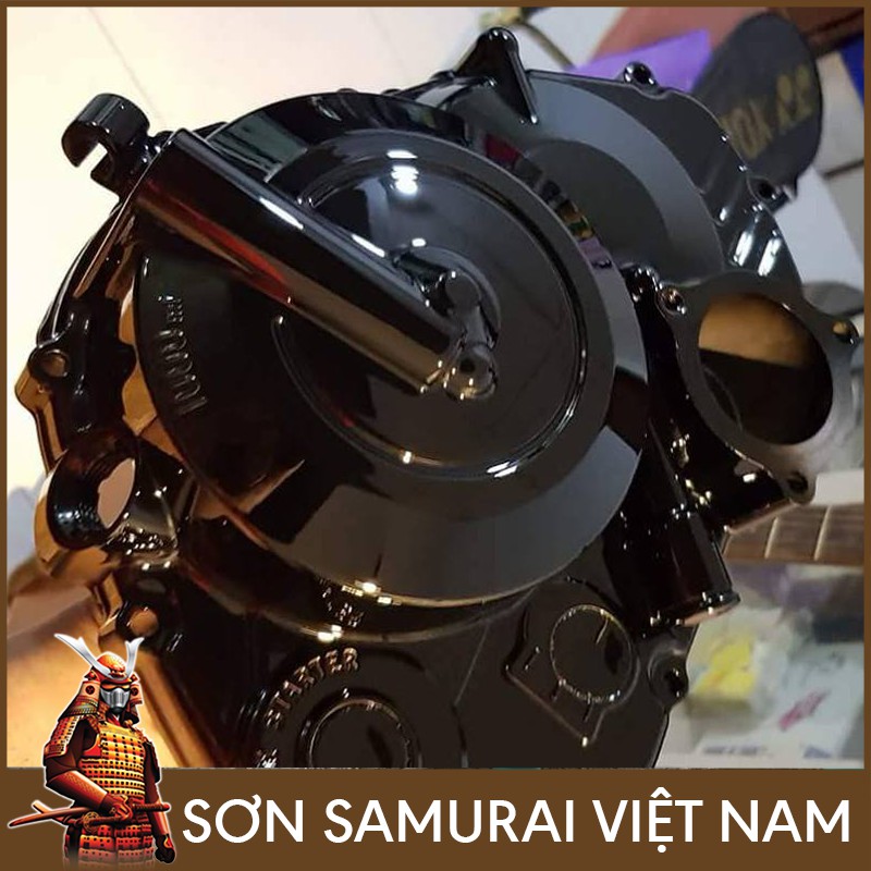 Màu Đen Bóng Sơn Samurai Việt Nam - Combo Son Xit Samurai Màu Đen 109