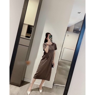 Váy bầu dáng suông đan lưng trẻ trung