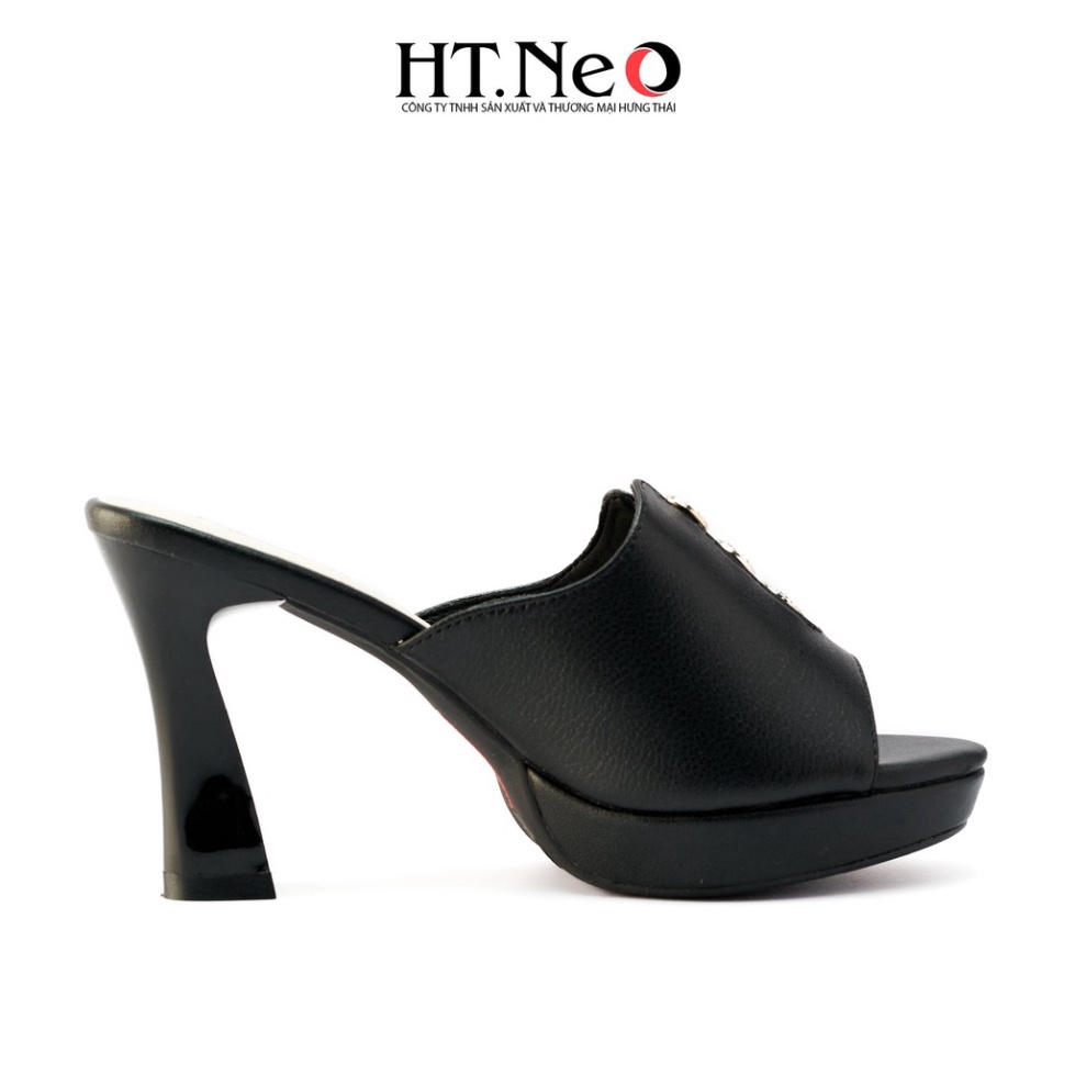 Sandal nữ HT.NEO Thiết kế điệu đà, sang chảnh gót cao đến 9cm, đường nét tinh tế đính khuy cài bắt mắt SDN122
