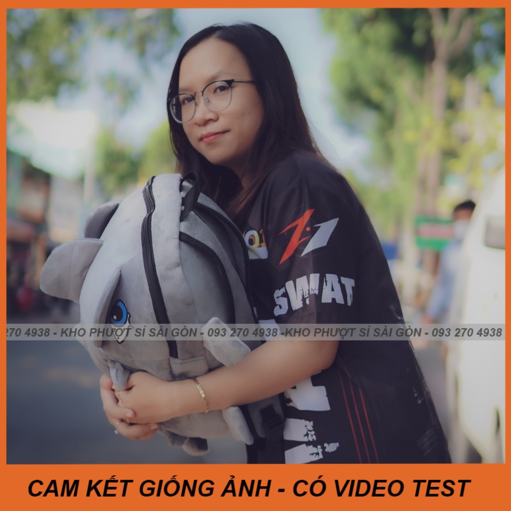 CÓ VIDEO - BST balo khủng long vải nhung nhiều màu đựng mũ bảo hiểm Fullface - mũ 3/4 đi chơi siêu cute