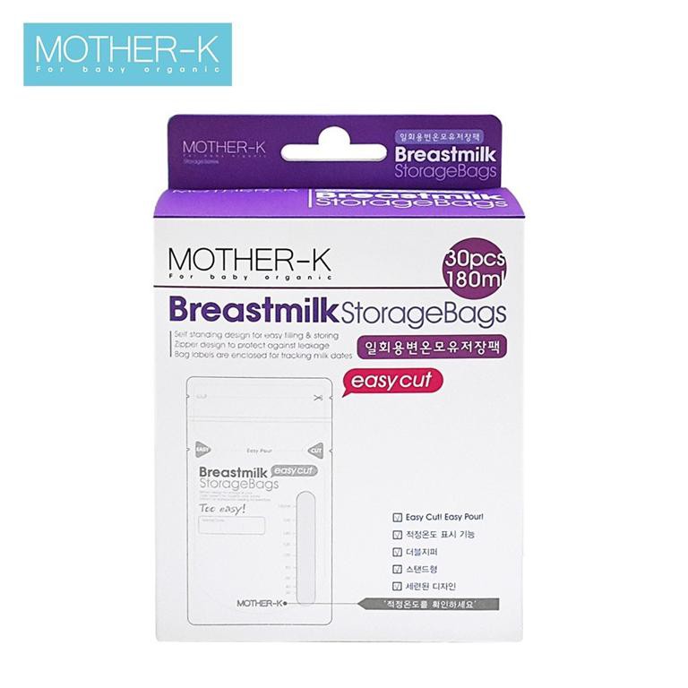 Hộp 30 túi trữ sữa easy pour cảm ứng nhiệt MotherK