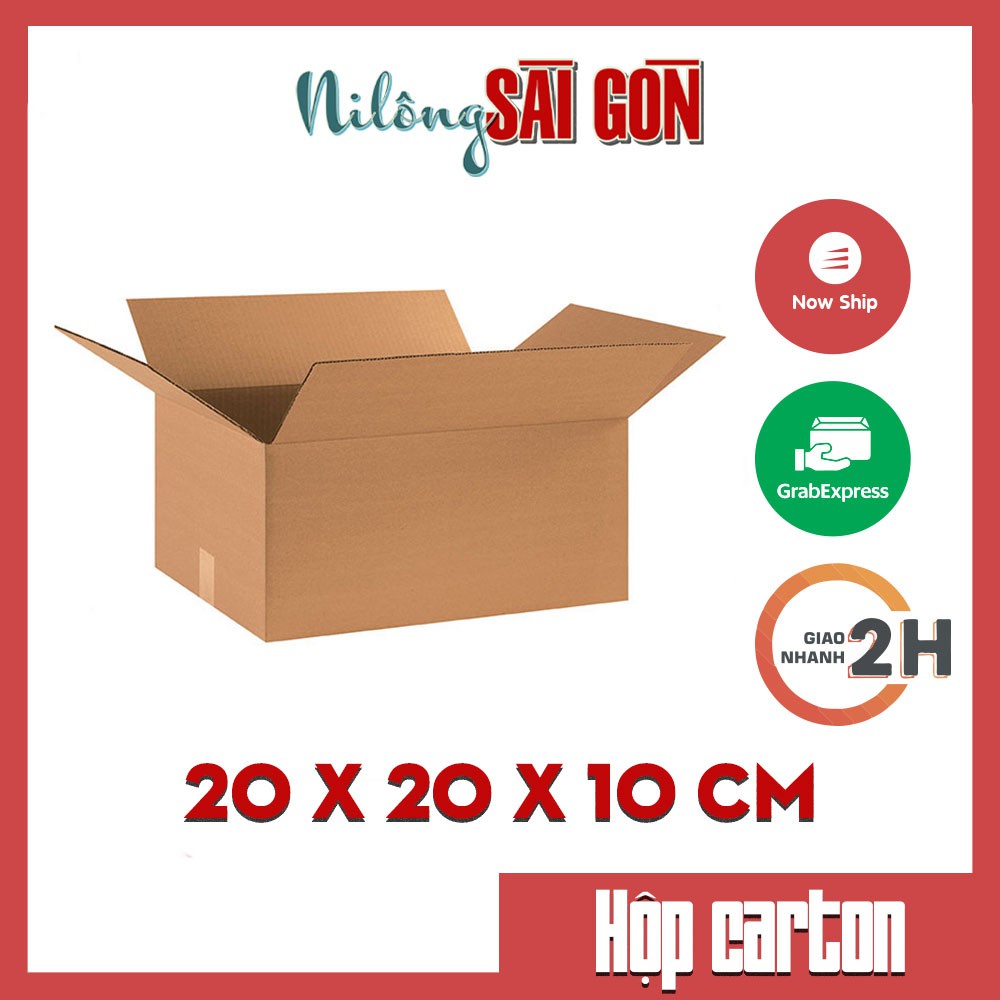 Combo 20 hộp carton size 20x20x10 cm để đóng gói hàng