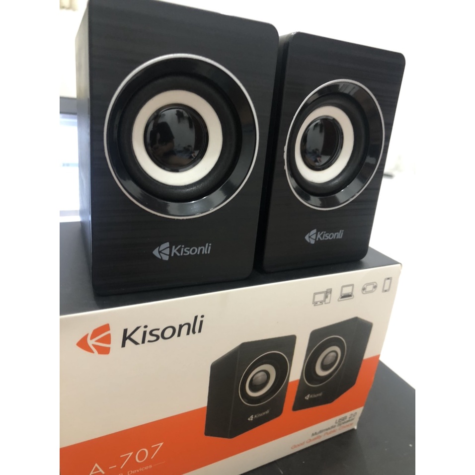 Loa 2.0 Kisonli A-707- Loa Vi Tính 2.0- Mới - Bảo Hành 12 Tháng