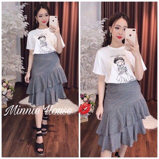 Set áo chân váy đuôi cá caro | set bộ | ulzzang 24