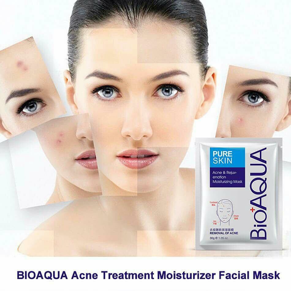 Lẻ 1 Miếng Mặt Nạ Bạc Loai Bỏ Mụn Đỏ Mask Pure Skin Bioaqua Nội Địa Trung