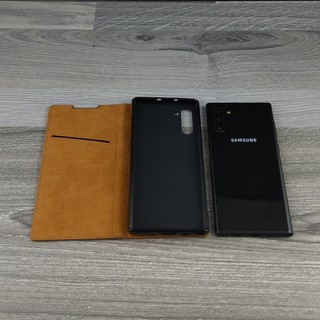 Bao Da Ionecase Samsung Galaxy Note 10 Da Bò Màu đất