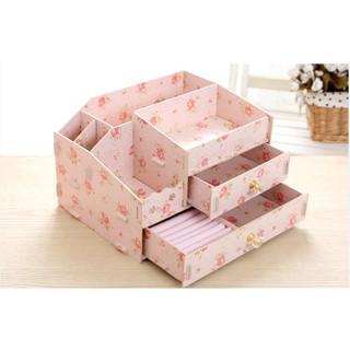 Kệ gỗ đựng mỹ phẩm 8 ngăn trang sức 27cm