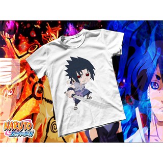 Áo thun Cotton Unisex - Anime - Naruto - Sasuke Chibi