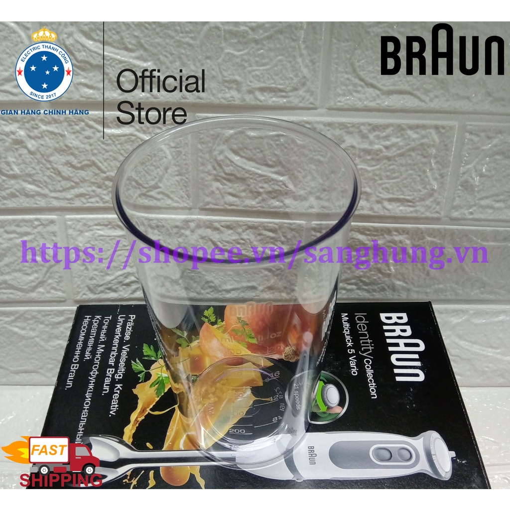 Cốc xay 600ml - máy xay cầm tay Braun MQ5000 MQ5035 MQ5045 MQ5030 MQ3035 MQxxx MQ5235