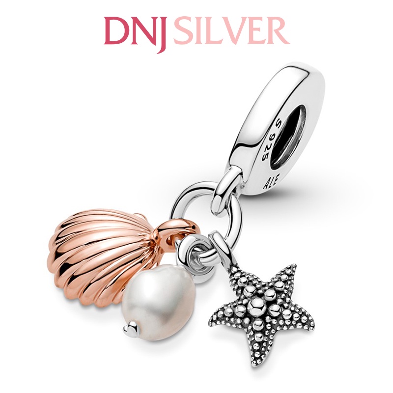 [Hàng cao cấp] Charm bạc 925 cao cấp, hàng chuẩn bạc - Charm Pearl, Starfish &amp; Shell thích hợp để mix vòng tay charm