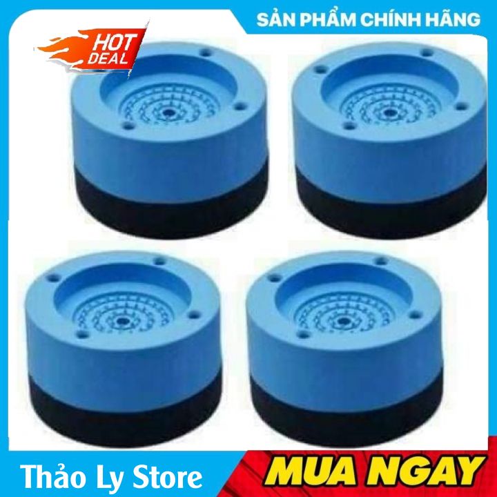 Bộ 4 Chân Đế Máy Giặt Tủ Lạnh Cao Su Chống Rung Đa Năng Chống Rung Chống Ồn