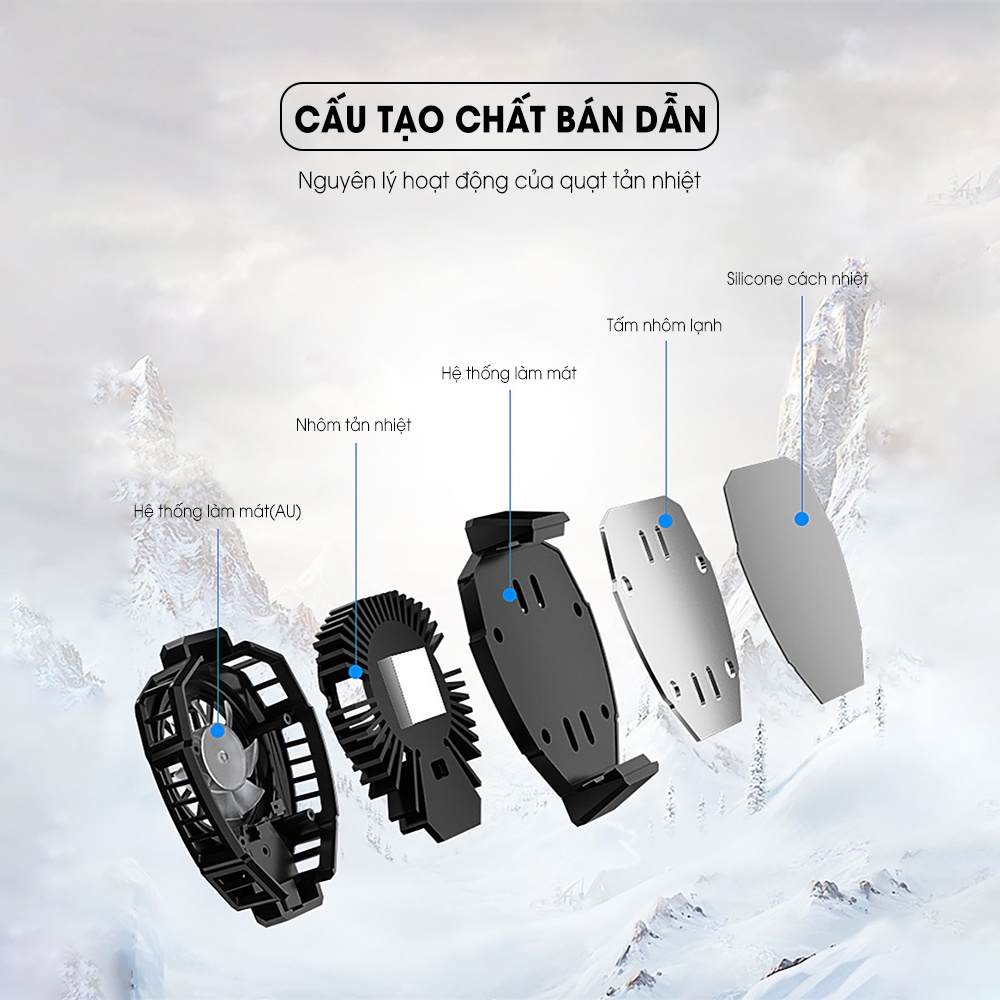 Quạt tản nhiệt điện thoại gaming sò lạnh Sidotech DL05 / DL06 / DL02 / FL01 / FL05 / FL06 / chơi PUBG FF ROS