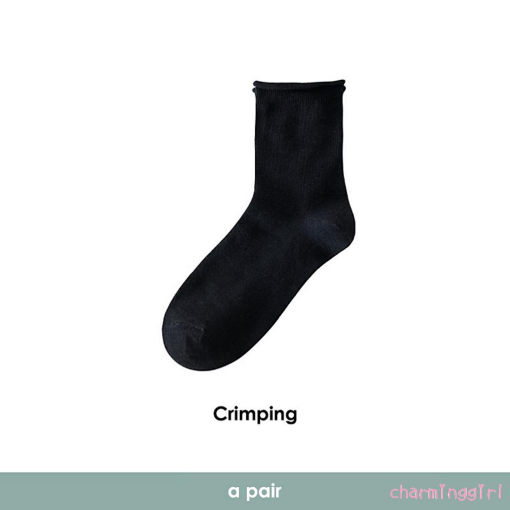 Đôi vớ dài co giãn màu trơn dễ thương dành cho nữ