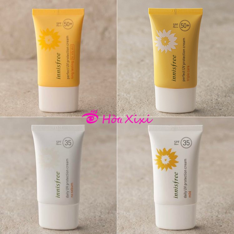 Kem chống nắng Innisfree Mild, No Sebum, Long Lasting, Triple Care loại Full Size, Mini