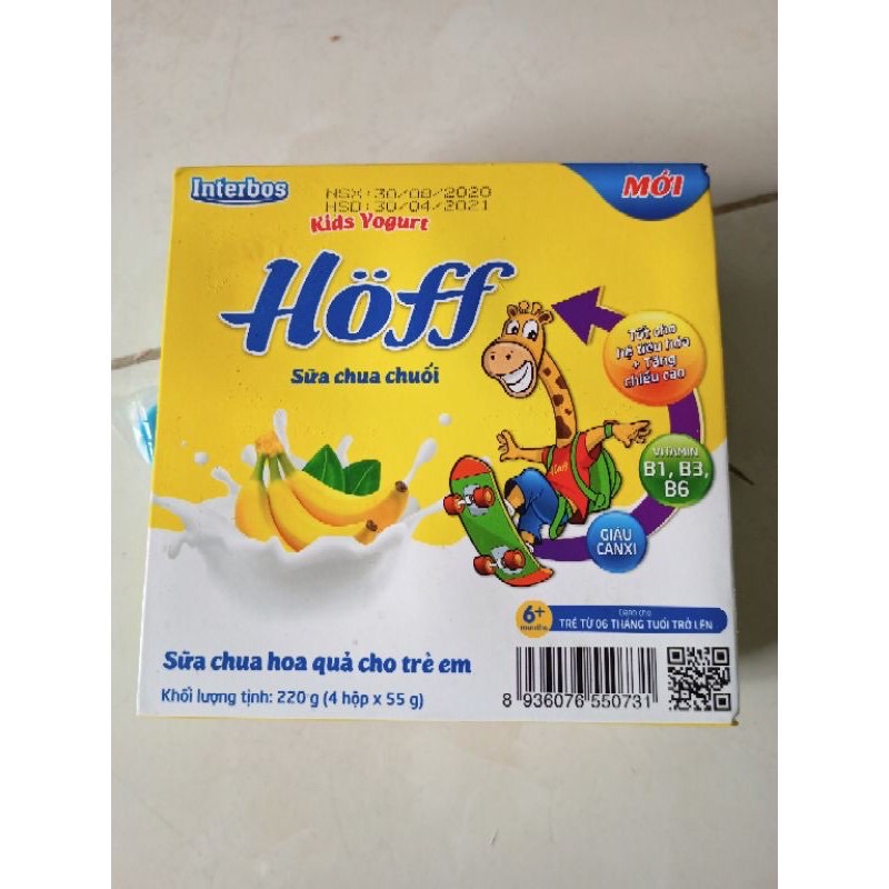 Sữa Chua Trái Cây Hoff ( 4 hủ 55g )