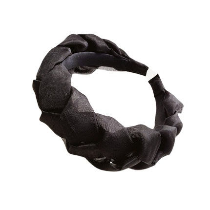 Băng Đô Vải Chiffon Thiết Kế Bện Màu Trơn Phong Cách Retro Thời Trang Cho Nữ