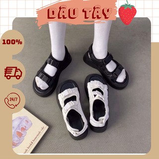 Sandal quai ngang đế độn ulzzang