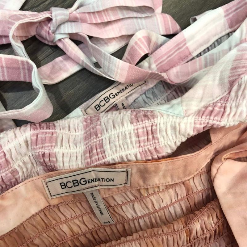 Đầm thun body BCBG smocking