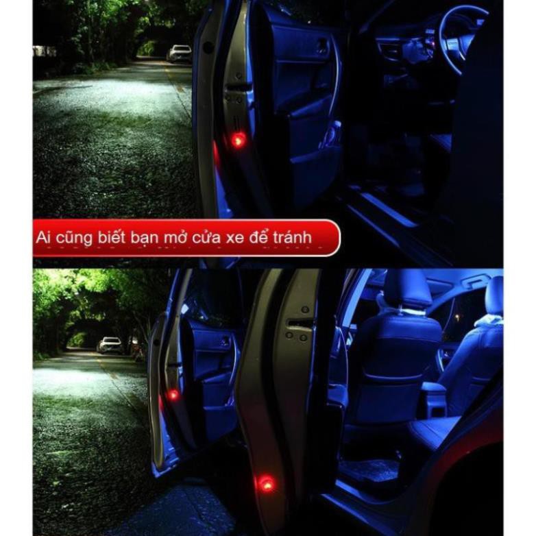 Bộ 2 đèn led nhấp nháy cảnh báo cửa xe hơi ô tô đang mở an toàn tránh va chạm tai nạn