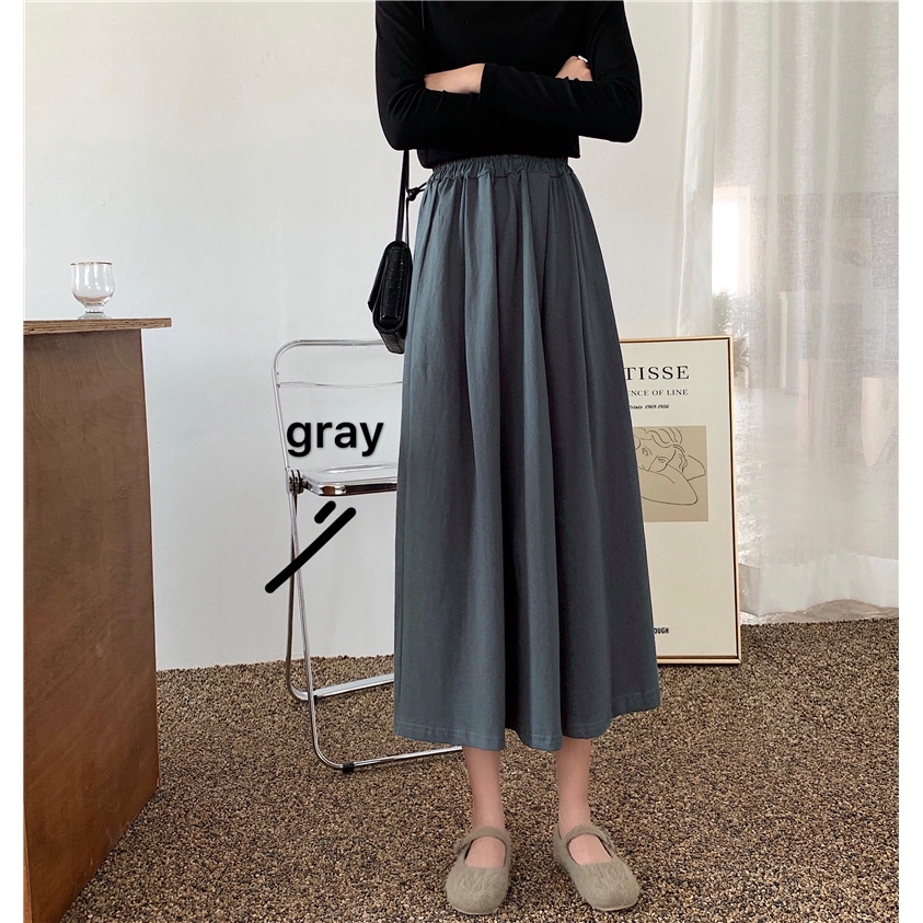 SUXI Chân Váy Chữ A Xếp Li Phong Cách Hàn Quốc