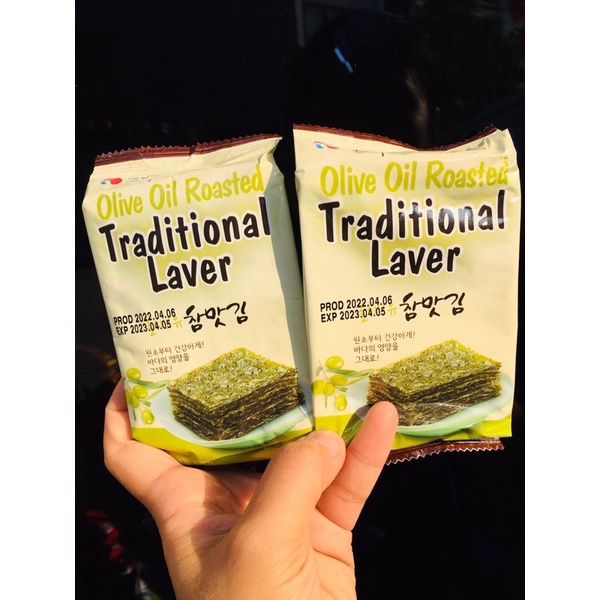 1 gói rong biển ăn liền traditional laver Olive  lẻ