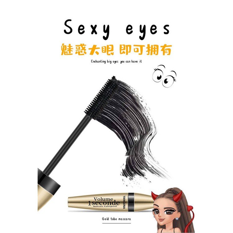 [Hàng mới về] Mascara sợi mảnh chuốt dài mi 3D chống thấm nước lâu trôi màu đen