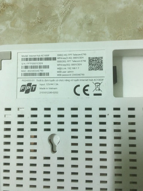 Hàng cũ : Modem quang FPT AC1000F dual band
