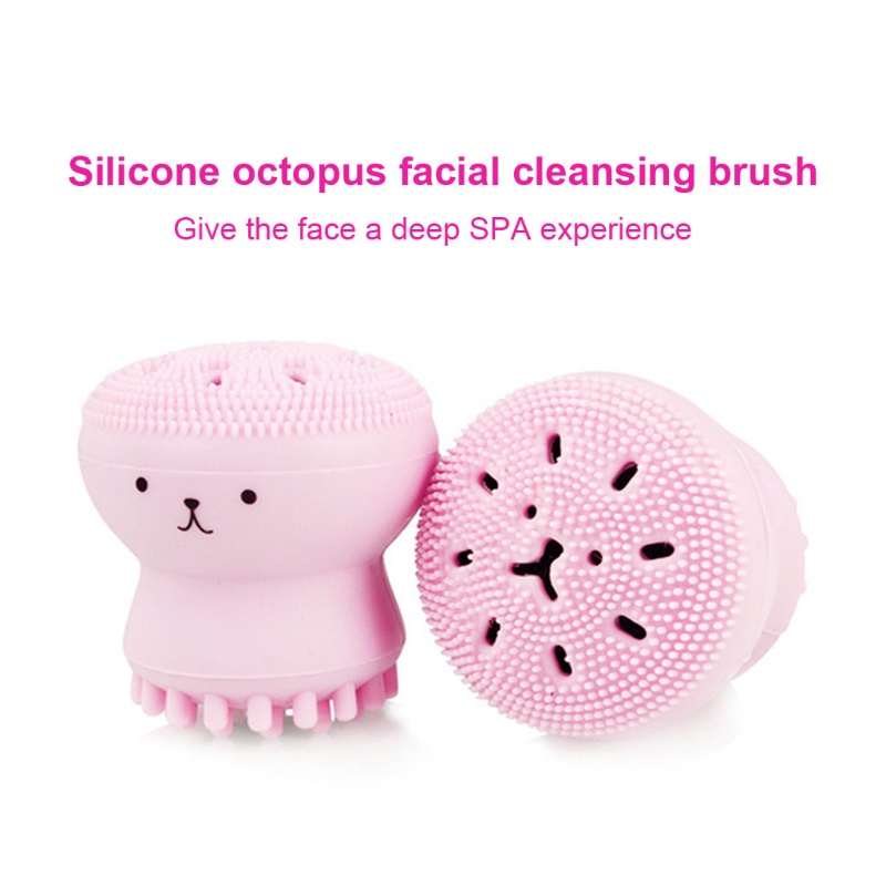 Cọ Silicone Cầm Tay Vệ Sinh Da Mặt Hình Bạch Tuộc Độc Đáo