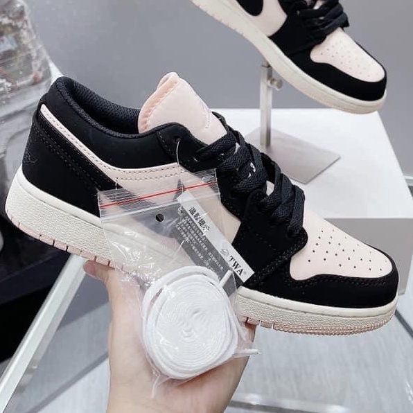 Giày thể thao Jordan guava ice cổ thấp, Giày sneker air jordan hồng đen cổ thấp nữ đầy đủ hộp bill hàng cao cấp