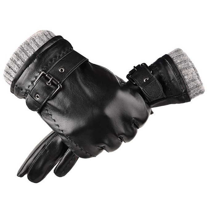 Găng tay da nam nữ thời trang mùa đông lót nỉ giữ ấm chống lạnh cao cấp cảm ứng màn hình điện thoại siêu mượt