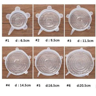 Set 6 Nắp bọc thực phẩm bằng silicon