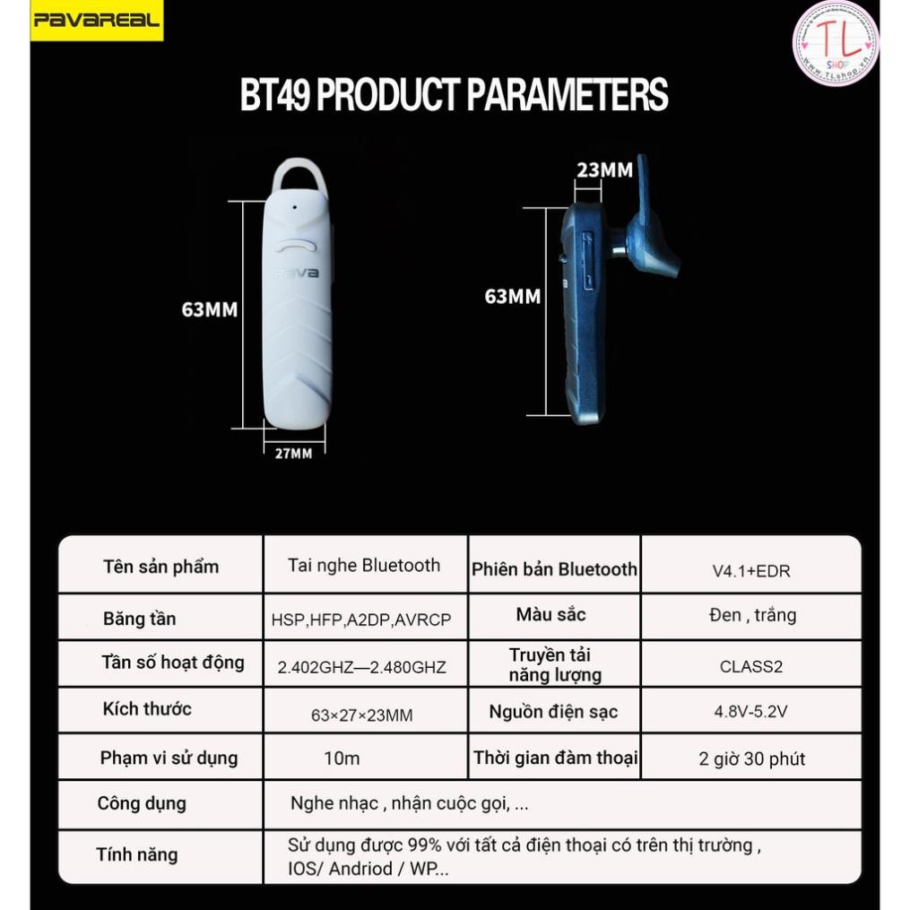 TAI NGHE BLUETOOTH - TAI NGHE BLUETOOTH PAVAREAL
